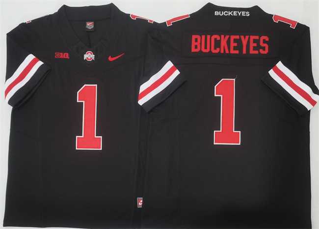 Mens Ohio State Buckeyes #1 Buckeyes Black 2025 F.U.S.E. Limited Stitched Jersey->ohio state buckeyes->NCAA Jersey